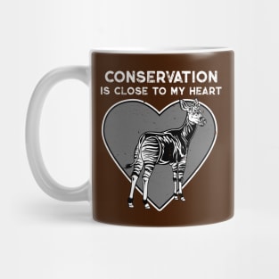 Okapi Conservation Heart Mug